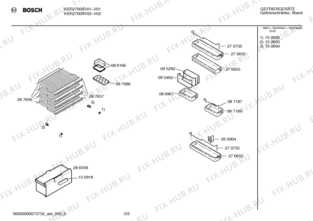 Взрыв-схема холодильника Bosch KSR2700IR - Схема узла 02