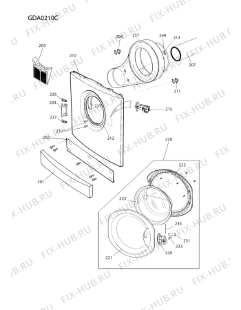 Взрыв-схема стиральной машины Ariston A36VSK (F029618) - Схема узла