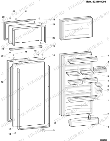 Схема №3 ENF335PT (F011650) с изображением Часть корпуса для холодильника Indesit C00046517
