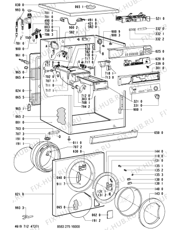 Схема №2 WA 8788 W-CH с изображением Декоративная панель для стиралки Whirlpool 481245210094