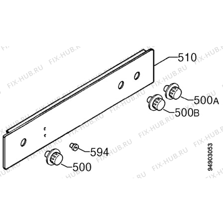 Взрыв-схема плиты (духовки) Zanussi ZBM841X - Схема узла Command panel 037