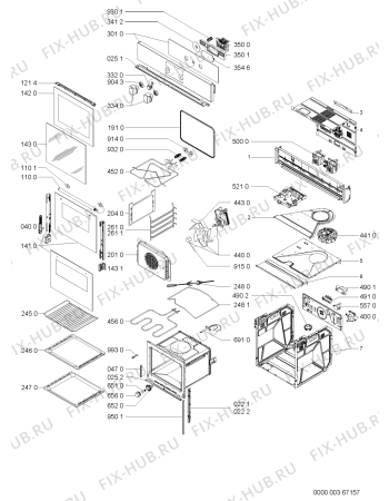 Схема №1 AKZ 221/IX с изображением Субмодуль для электропечи Whirlpool 481221458402