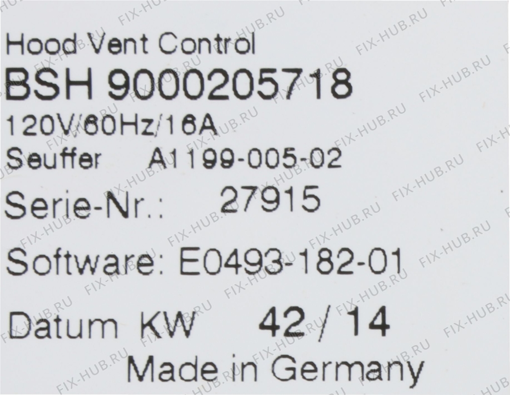 Большое фото - Модуль управления для вытяжки Bosch 00642464 в гипермаркете Fix-Hub