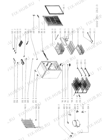 Схема №1 CBI606W CBI 606 W 645 401 10 с изображением Корпусная деталь для холодильника Whirlpool 481946278682