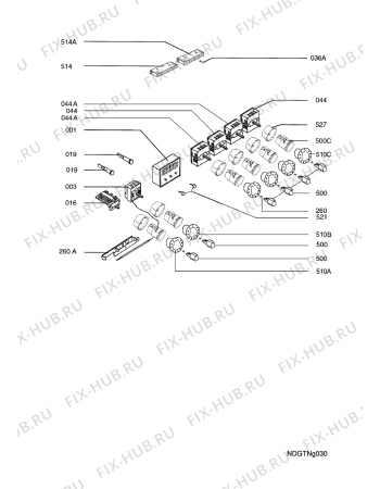 Взрыв-схема плиты (духовки) Electrolux EON5627S NORDIC R05 - Схема узла Functional parts 267