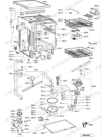 Схема №1 ADP7406S (F091601) с изображением Инструкция по эксплуатации для посудомойки Indesit C00348491
