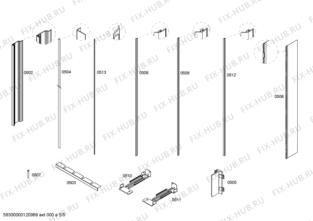 Схема №3 FID18P30 с изображением Панель для холодильной камеры Bosch 00642517