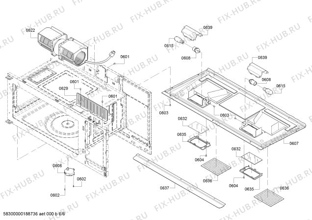 Схема №5 HMV3022U Bosch с изображением Магнетрон для микроволновки Bosch 00652690