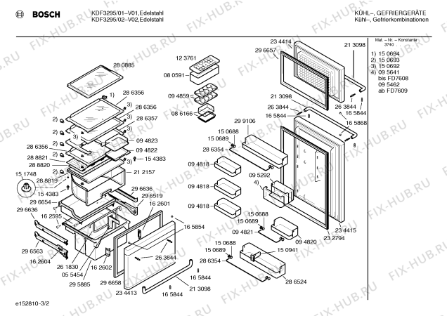 Схема №1 KDF3295 с изображением Вкладыш в панель для холодильника Bosch 00162603