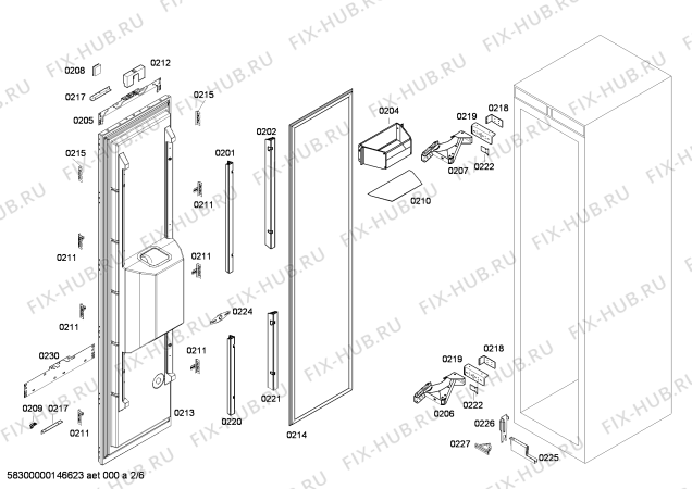 Схема №2 RF411700 с изображением Вставная полка для холодильной камеры Bosch 00679583