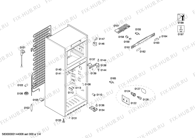 Схема №3 KDN30A43 с изображением Дверь для холодильника Siemens 00248676