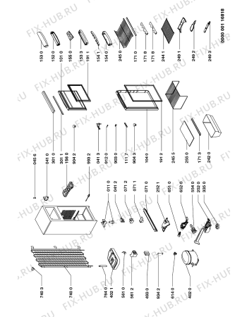 Схема №1 ART 920/H/BR с изображением Обшивка для холодильной камеры Whirlpool 481946089671