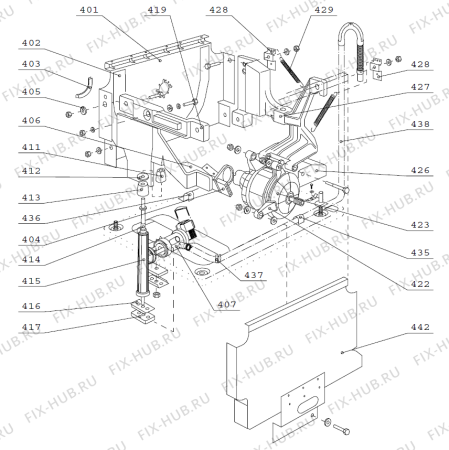 Взрыв-схема стиральной машины Gorenje W420 W420C02A FI   -White 4_5 kg (900002895, W420C02A) - Схема узла 04