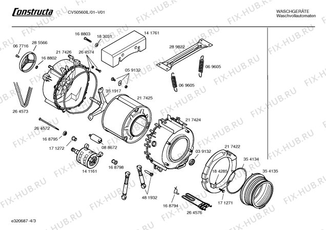 Схема №3 CV50560IL Constructa с изображением Инструкция по эксплуатации для стиралки Bosch 00580271