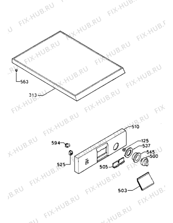 Взрыв-схема посудомоечной машины Zanussi ZW414 - Схема узла Command panel 037