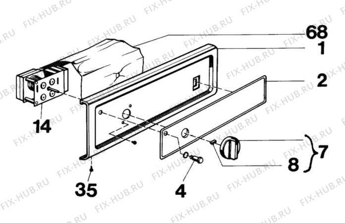 Взрыв-схема посудомоечной машины Zanussi ZW46 - Схема узла W20 Panel