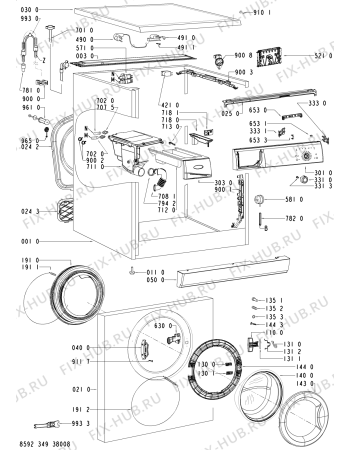 Схема №2 LOE 8050/1 с изображением Микромодуль для стиральной машины Whirlpool 480111100896