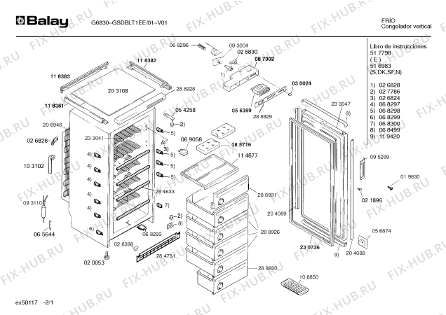 Схема №2 GSDBLT1EE G6830 с изображением Инструкция по эксплуатации для холодильной камеры Bosch 00517798