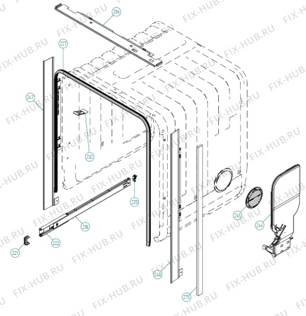 Взрыв-схема посудомоечной машины Gorenje D5132 XXL US   -SS (900001418, DW70.5) - Схема узла 02