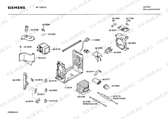 Схема №1 HMT550F с изображением Диск для свч печи Siemens 00118093