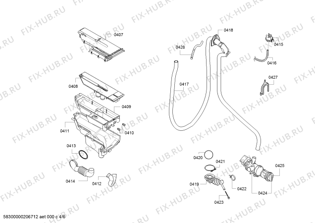 Схема №3 WM14W5O9DN с изображением Вставка для стиралки Siemens 11005096