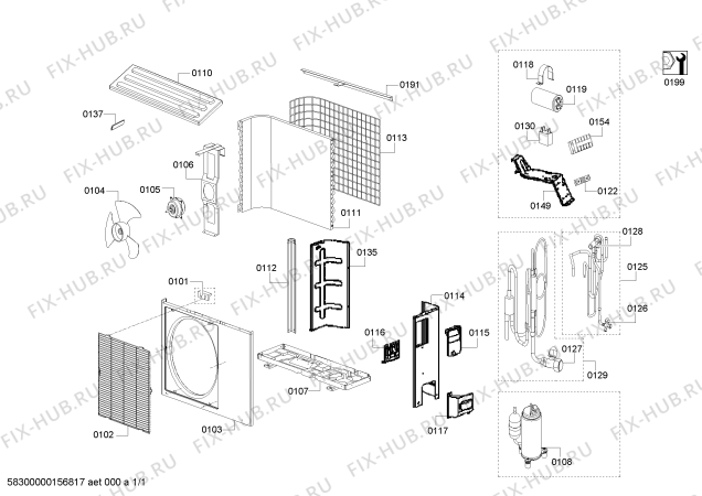 Схема №1 P3ZMA18602 с изображением Компрессор для сплит-системы Bosch 00145299