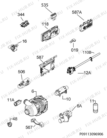 Взрыв-схема посудомоечной машины Progress PIX1535X - Схема узла Electrical equipment 268