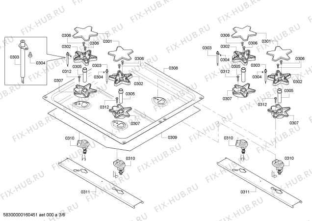Схема №4 PCG486GD с изображением Коллектор для электропечи Bosch 00683746