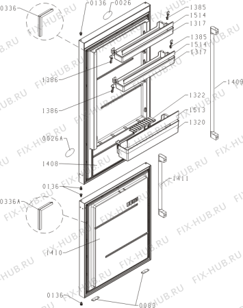 Схема №1 RFN2386SR (571556, HZF3369G) с изображением Дверь для холодильника Gorenje 458551