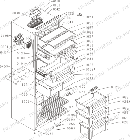 Схема №3 CA2752A (245741, HZFI2827AFV) с изображением Ящик (корзина) для холодильной камеры Gorenje 246418