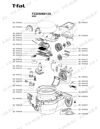 Схема №1 FZ205088/12A с изображением Моторчик для тостера (фритюрницы) Seb SS-994951