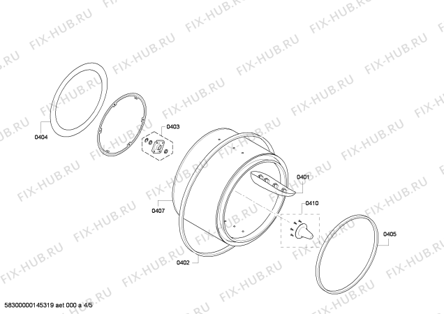 Взрыв-схема сушильной машины Bosch WTE84101TR - Схема узла 04