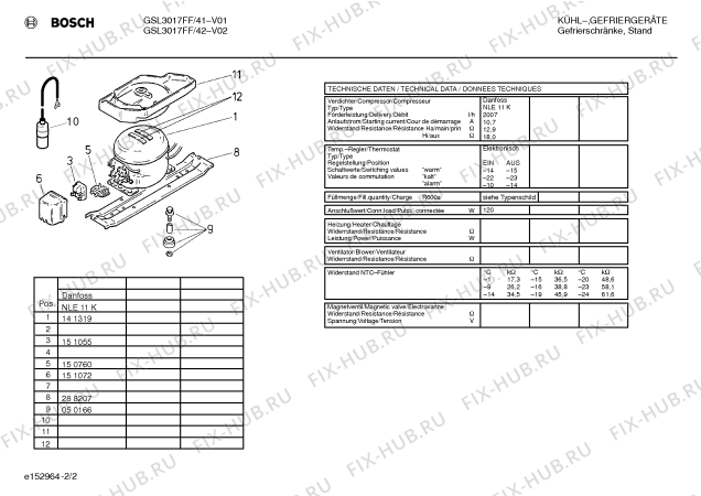 Взрыв-схема холодильника Bosch GSL3017FF - Схема узла 02