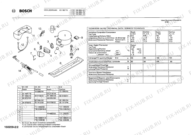 Взрыв-схема холодильника Bosch 0701164663 KS162TG - Схема узла 02