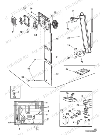 Взрыв-схема холодильника Husqvarna Electrolux QR2219FX - Схема узла C10 Cold, users manual