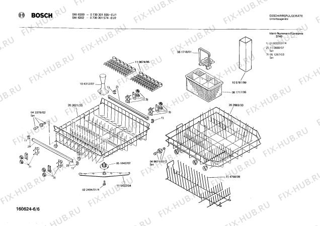Взрыв-схема посудомоечной машины Bosch 0730301574 SMI6302 - Схема узла 06