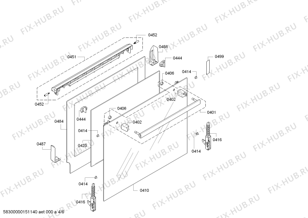 Взрыв-схема плиты (духовки) Bosch HEA33B355 - Схема узла 04