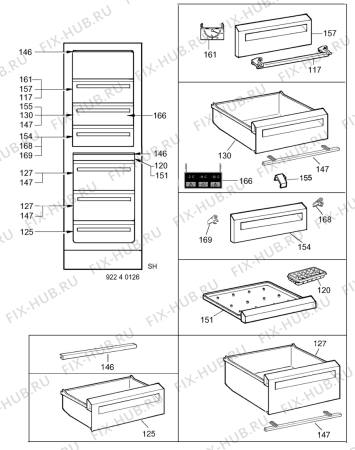 Взрыв-схема холодильника Electrolux EU3102K - Схема узла C10 Interior