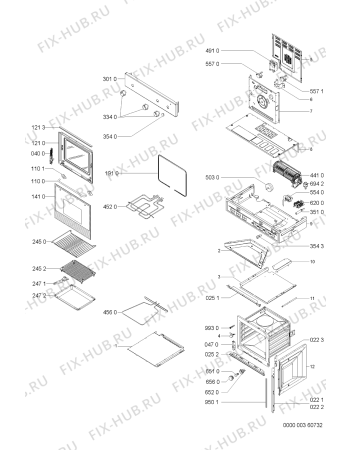 Схема №1 AKP526/AV с изображением Обшивка для электропечи Whirlpool 481245248259