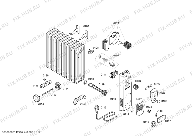 Схема №1 PAR3250T с изображением Переключатель для электрообогревателя Bosch 00605738