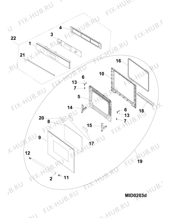Схема №2 MWK4311XHA (F087576) с изображением Запчасть для плиты (духовки) Indesit C00309094