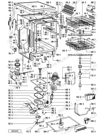 Схема №1 ADP 951 AV с изображением Обшивка для посудомоечной машины Whirlpool 481245379558