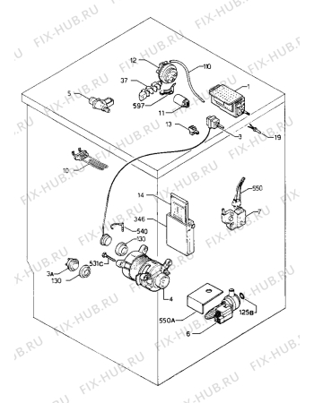 Взрыв-схема стиральной машины Zanussi FL1022C - Схема узла Electrical equipment