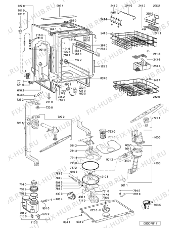 Схема №1 ADG 8315/2 WH с изображением Панель для электропосудомоечной машины Whirlpool 480140101885