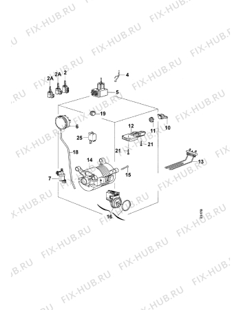 Взрыв-схема стиральной машины Zanussi TL624 - Схема узла Electrical equipment