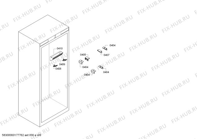 Взрыв-схема холодильника Miele CIR36M1IL1 - Схема узла 04
