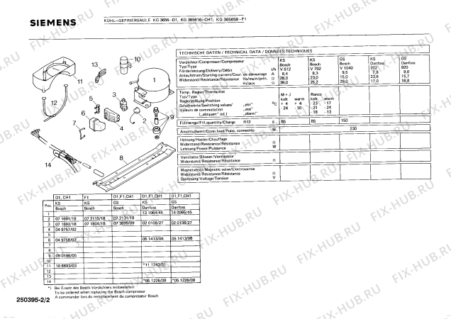 Взрыв-схема холодильника Siemens KG365616 - Схема узла 02