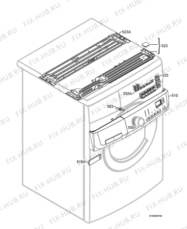 Взрыв-схема стиральной машины Electrolux EWFM12470W - Схема узла Command panel 037