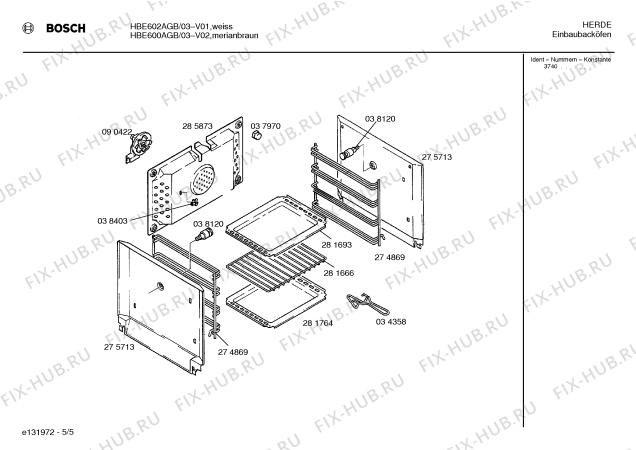 Схема №1 HBE602AGB с изображением Декоративная планка для плиты (духовки) Bosch 00287406