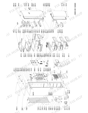 Схема №1 ARC 7510/AL с изображением Преобразователь для холодильника Whirlpool 481251148424